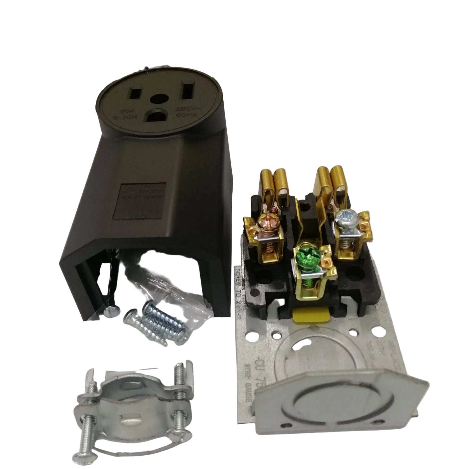 Surer No.182 NEMA 6-50R Power Outlet, Surface Mount (50A 250V) 2P 3-Wire Grounding Receptacle