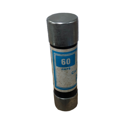 Swan 60A Cartilage Fuse 250V electrical component with metal caps and labeled amp rating
