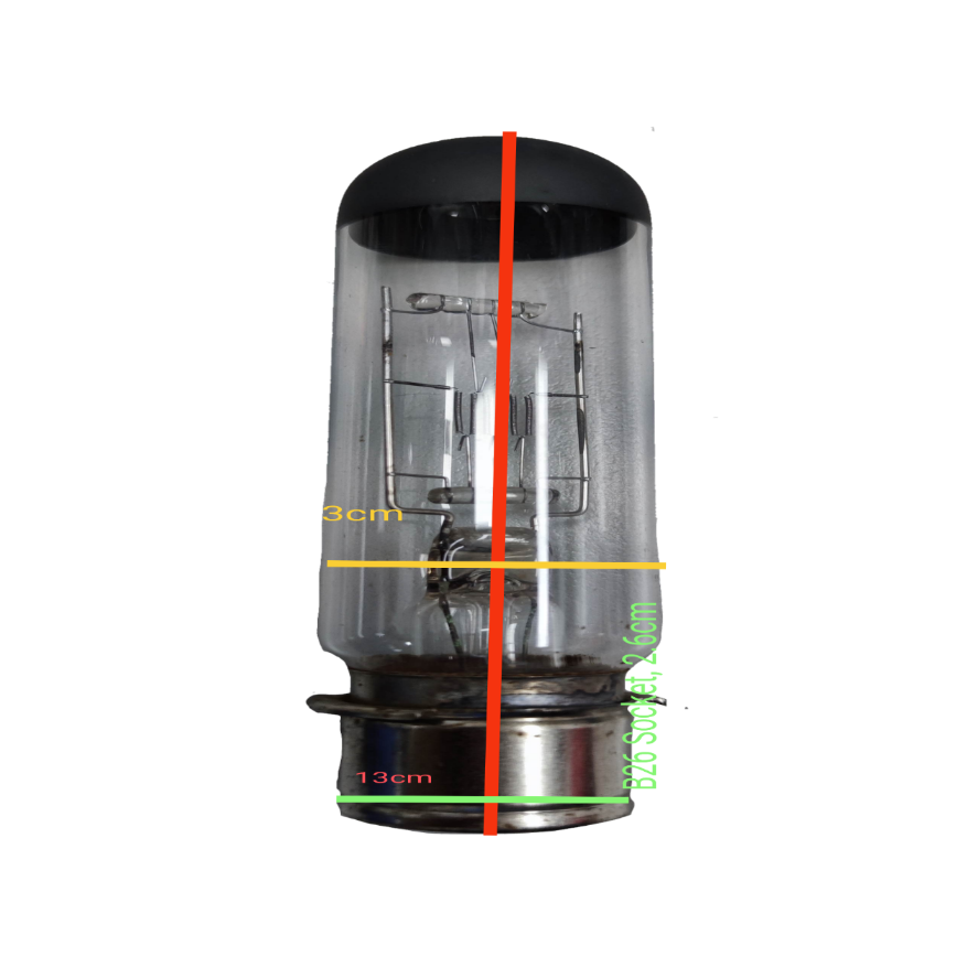 Sylvania 300W B26 projector lamp for display incandescent bulb with clear glass and metal base