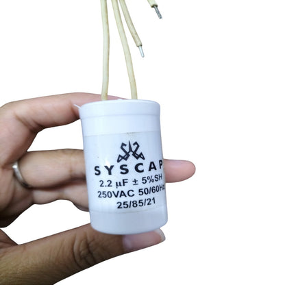 Syscap 2.2 µF motor running capacitor 250v for electrical circuitry applications