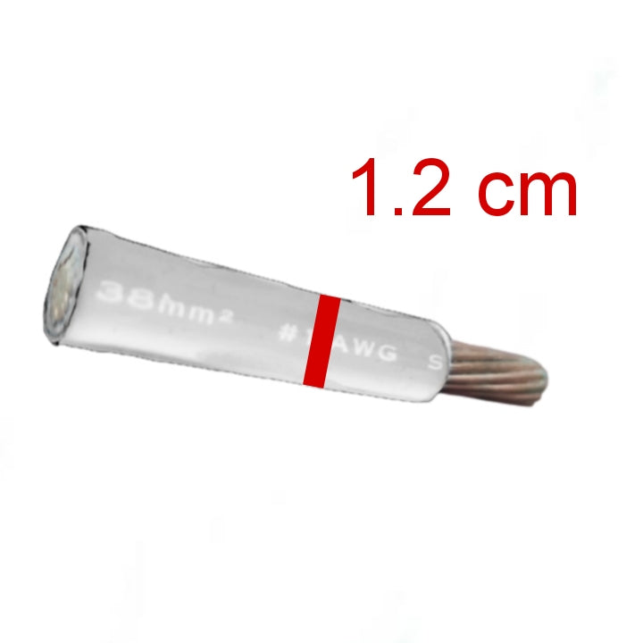 Cable with specifications labeled on a white background
