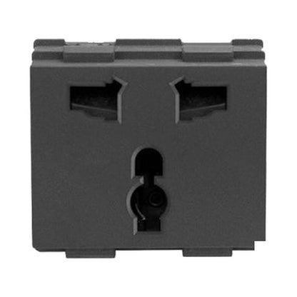 T&J 16A 250V Universal Socket Module W8318 Matt Black