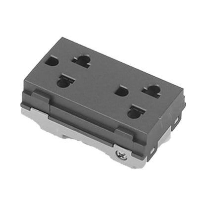 T&J 2 Gang 16A 250V Euro American Socket Module W8416V2 Matt Black