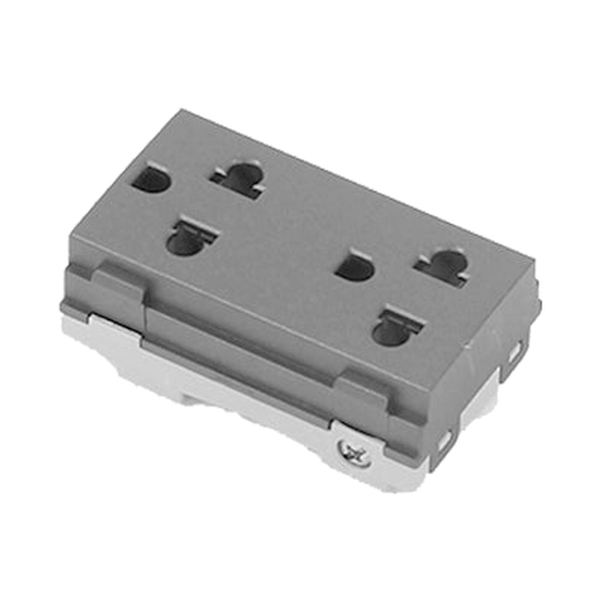 T&J 2 Gang 16A 250V Euro American Socket Module W8416V2 Matt Gray