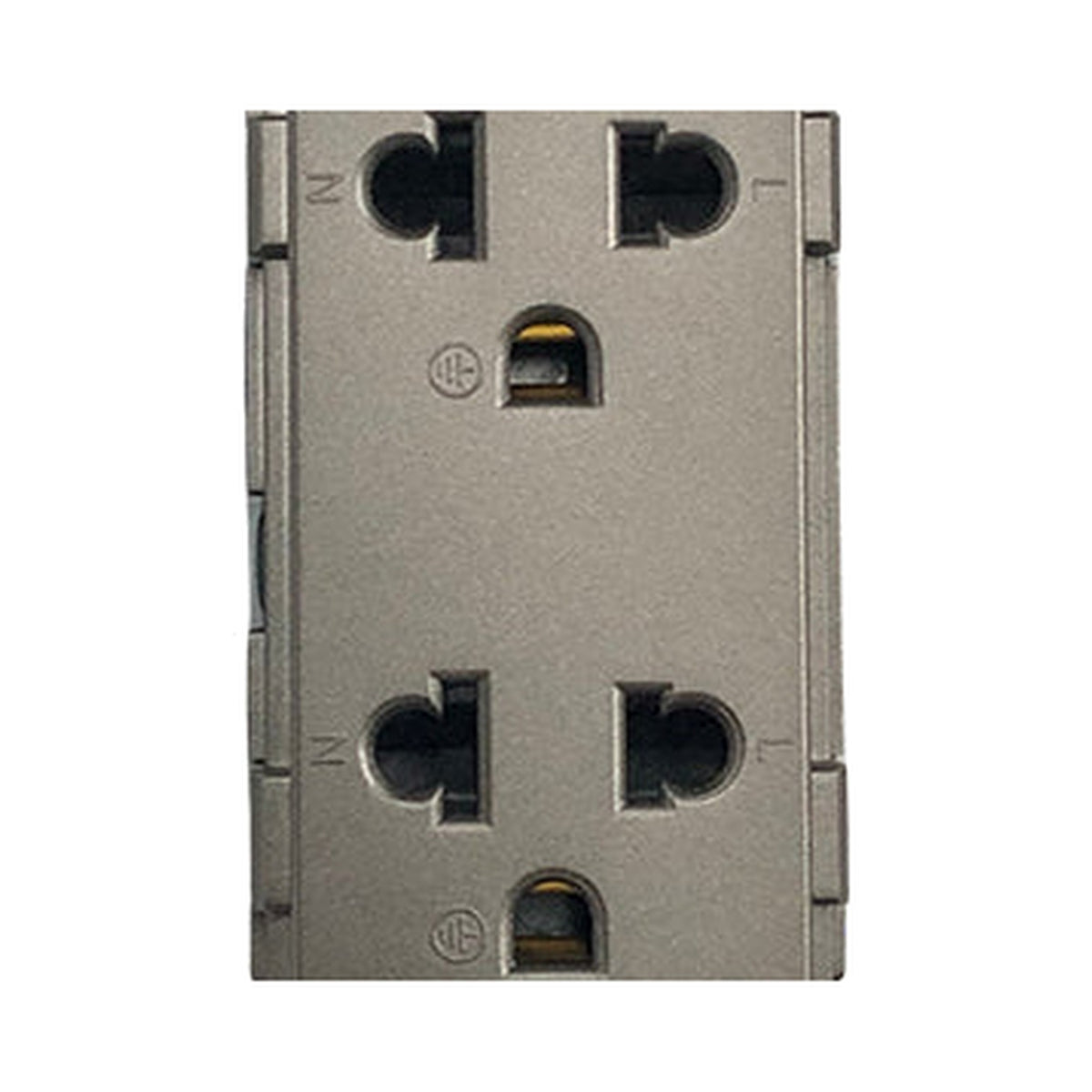 T&J Duplex Outlet Device with Ground 16A 250V W8416V2 Champagne Gray