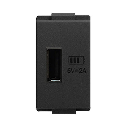 T&J USB Module 2A 5V DC W8301USBA Matt Black