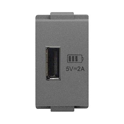 T&J USB Module 2A 5V DC W8301USBA Matt Gray