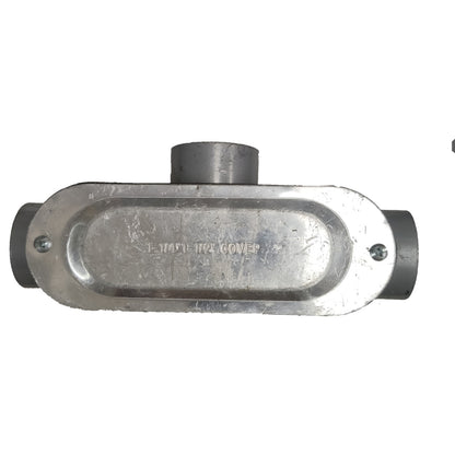 Metallic valve or fitting on a white background
