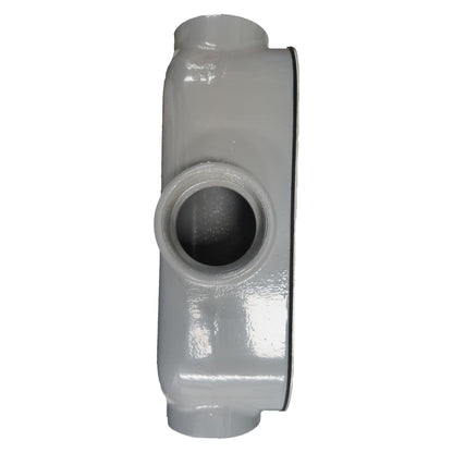 Plastic plumbing component on a white background