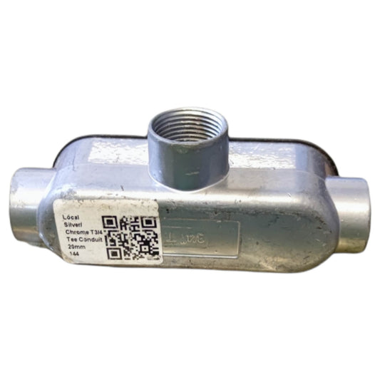 T Conduit 3/4 Inches, Metal Tee Conduit 20mm, Conduit Bodies Tee Threaded Type - front view