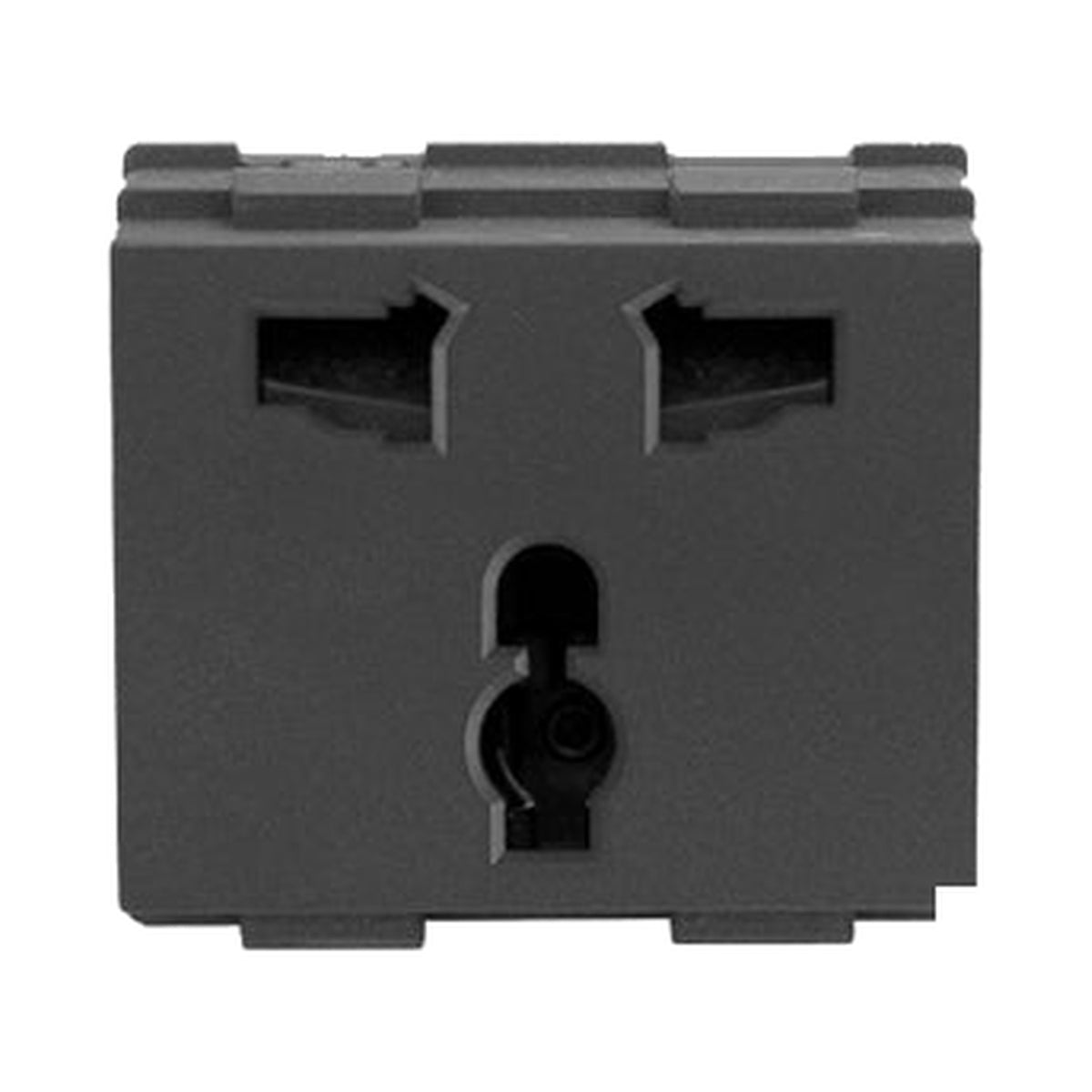 T&J 16A 250V Universal Socket Module Matt Black W8318 SBL