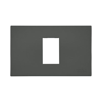 T&J 1 Gang Plate with Mounting Bracket W1111-H Matt Gray