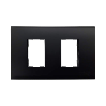 T&J 2 Gang Plate with Mounting Bracket W1112-H Matt Black