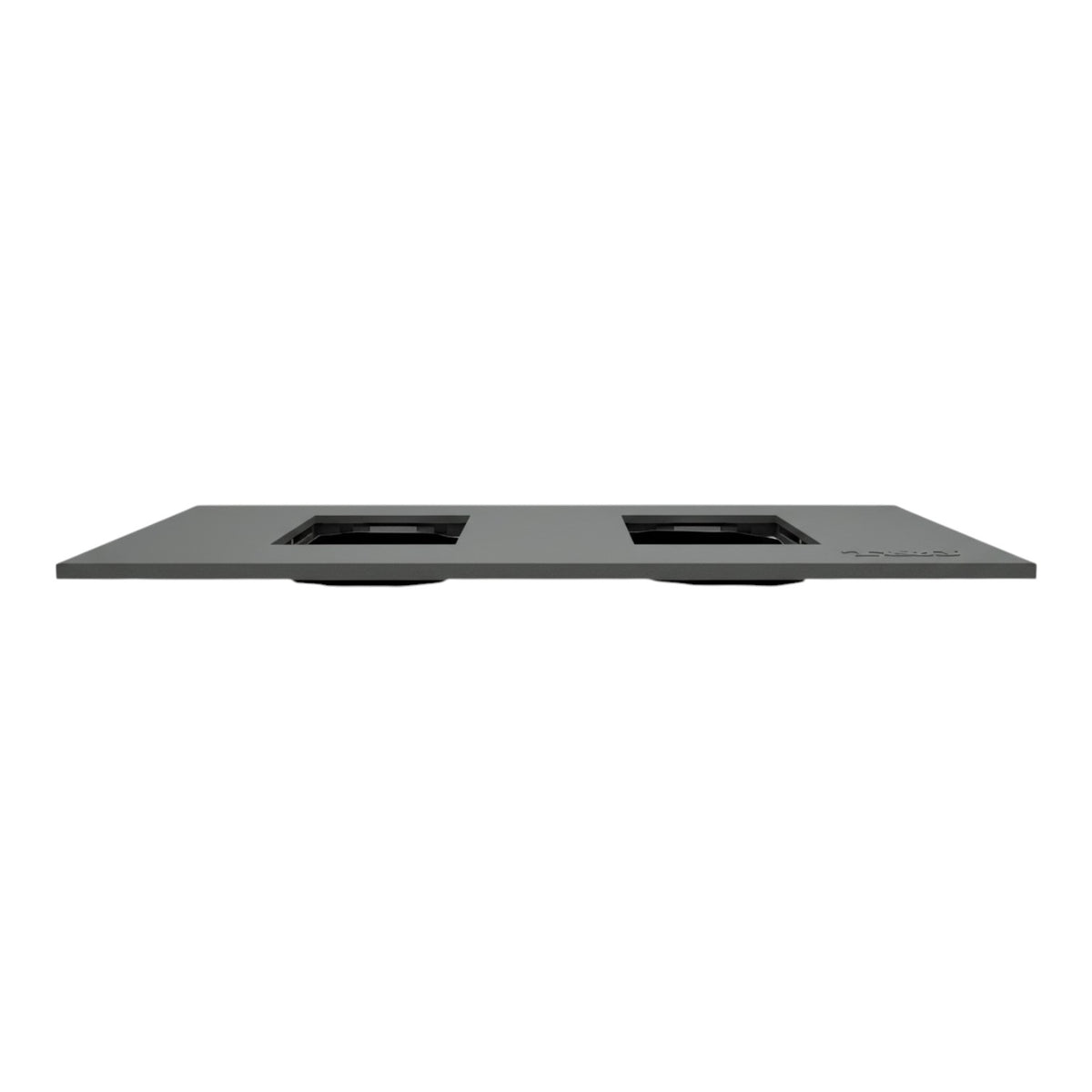 T&J 2 Gang Plate with Mounting Bracket Matt Gray W1112-HMSB