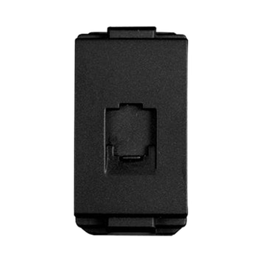 T&J 4 Core American Telephone Socket Module Matt Black W8201-4TU SBL
