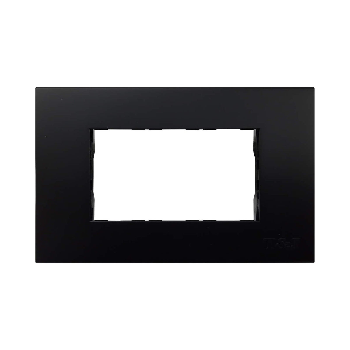 T&J 3 Gang Plate with Mounting Bracket W1113-H Matt Black