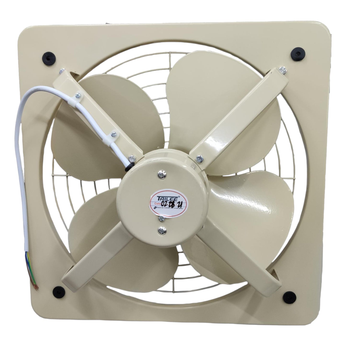 Tailee 14 Inches Industrial Exhaust Fan Single Phase 220V 350mm x 350mm 93W 1600rpm 1340ft3/Min 58dB 350mm x 350mm Metallic Blade