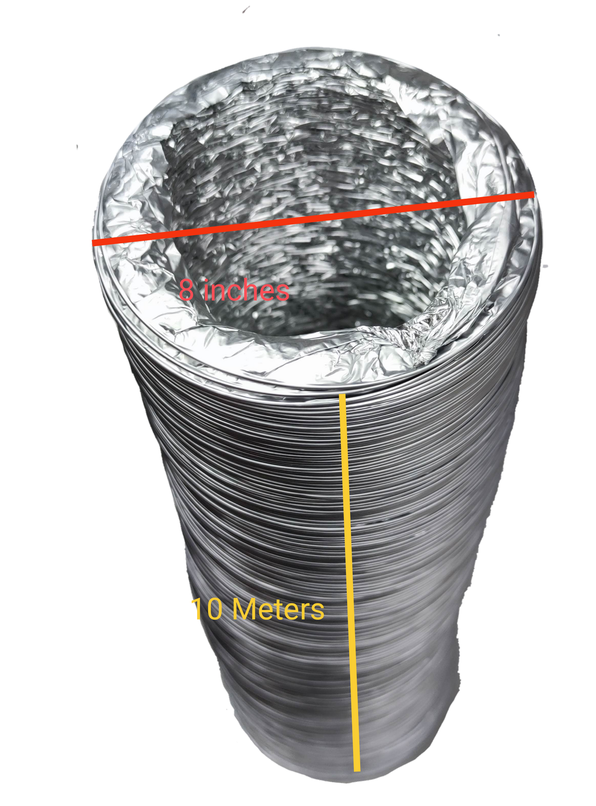 Tailee 8 inch aluminum flexible duct for stoves and cooktops 10 meters long
