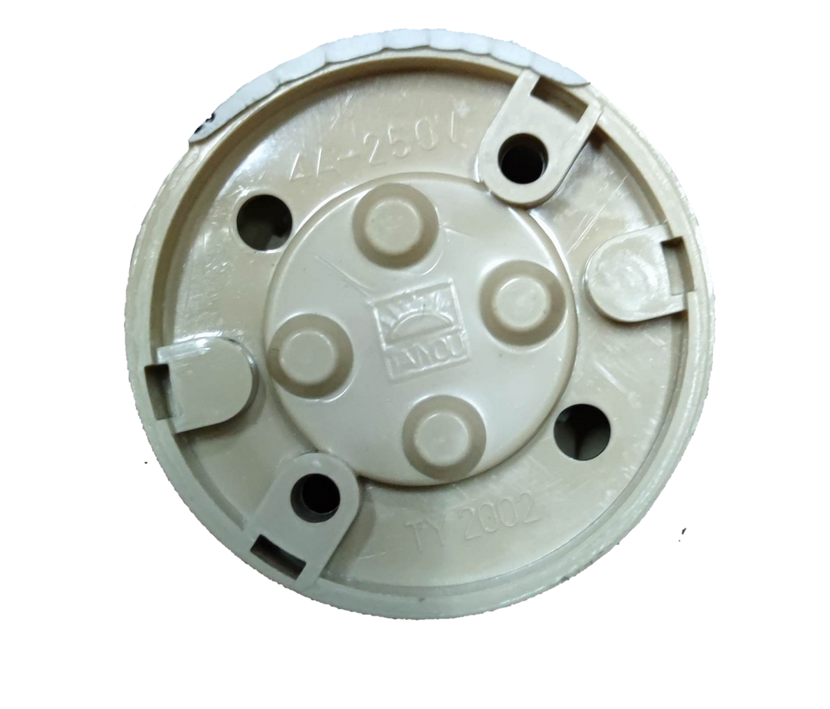 Taiyou 2x2 E27 Socket PVC 4A 220V lighting installation accessory with round white plastic base