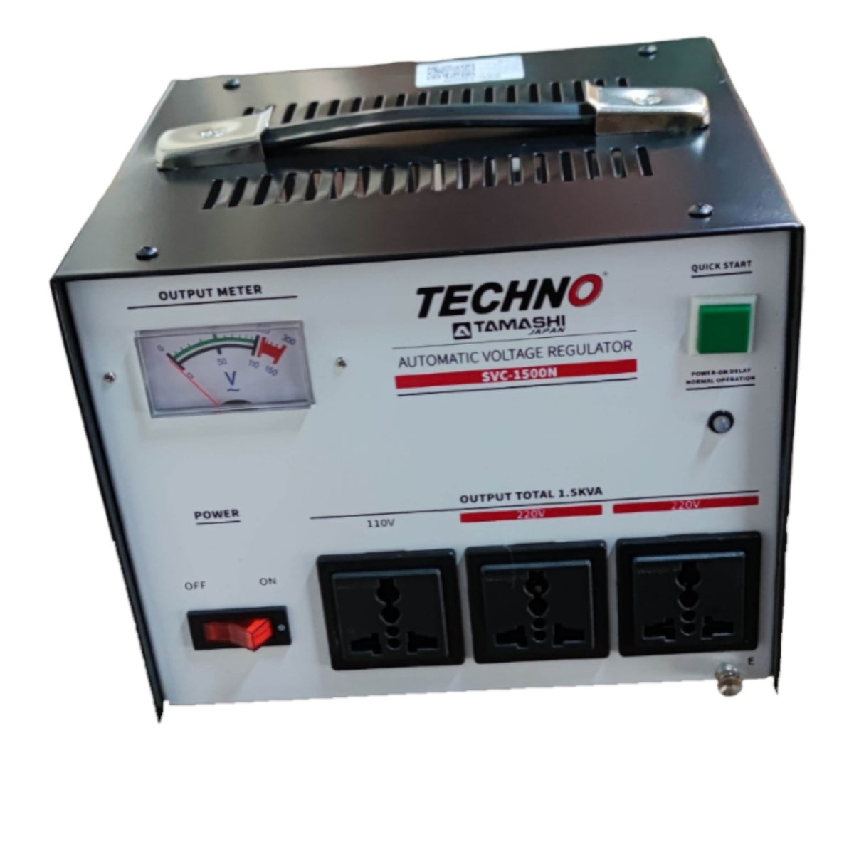 Techno Tamashi automatic voltage regulator on a white background