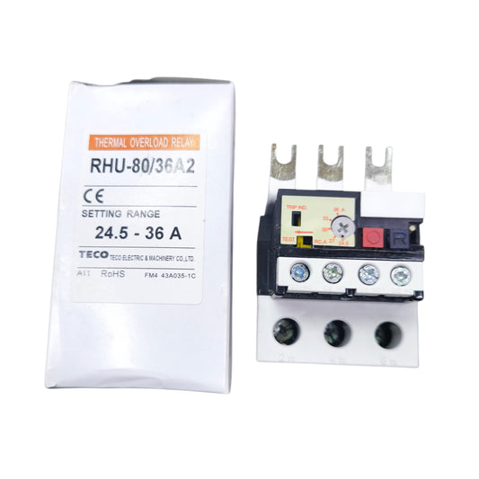 Teco Thermal Overload Relay 24.5 - 36A Setting Range RHU-80/36A2 Electx Electrical Supply