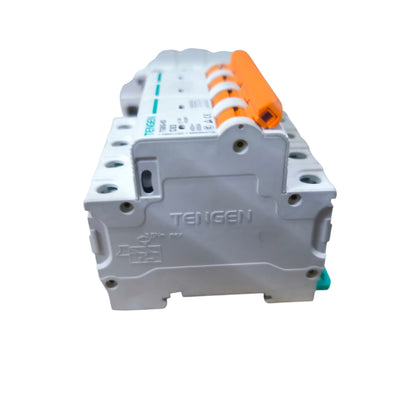 Electrical switchgear with 'TENGEN' branding on a white background