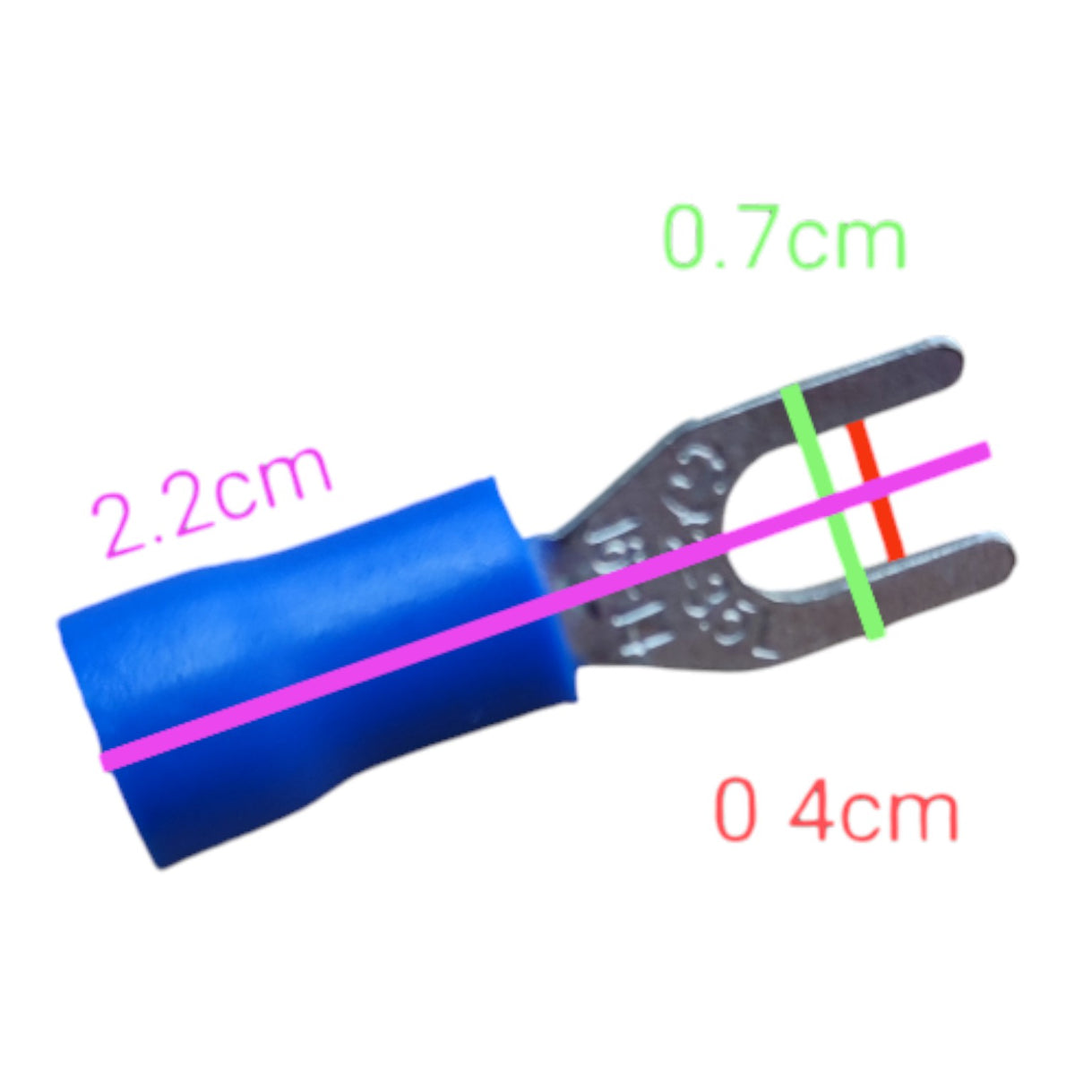 Blue Insulated Y Terminal Lugs 3.5mm Wire Compatibility