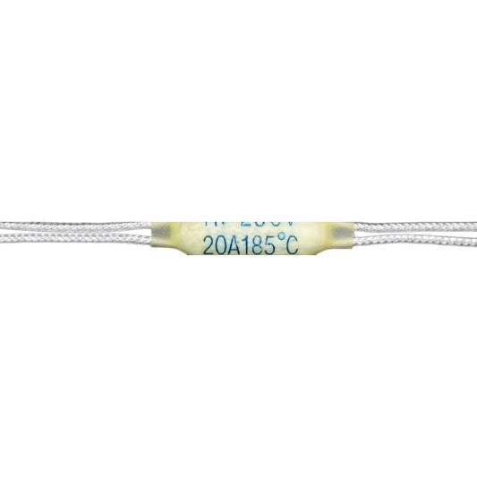 Thermistor with temperature rating on a white background