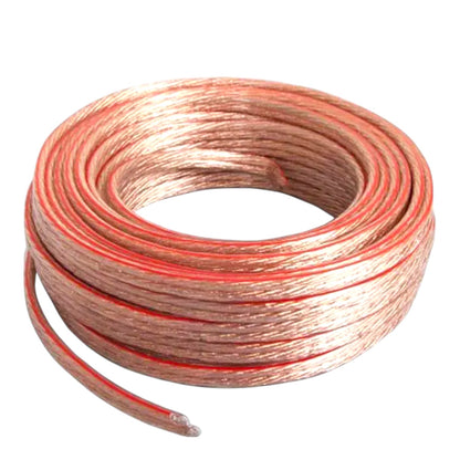 A coiled spool of copper wire with a red protective coating on the outer layer, isolated on a white background.