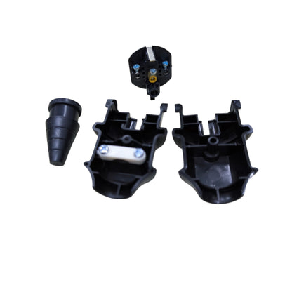 Type E/F CE 7/7 Plug 16A 220V Black Type E or Type F Schuko CE 7/4