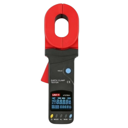 Digital clamp meter with red and black design on a white background UNI-T Digital Clamp Type Insulation Tester 40A 600V UT278A+ Digital Resistance Tester Electx Electrical SUpply
