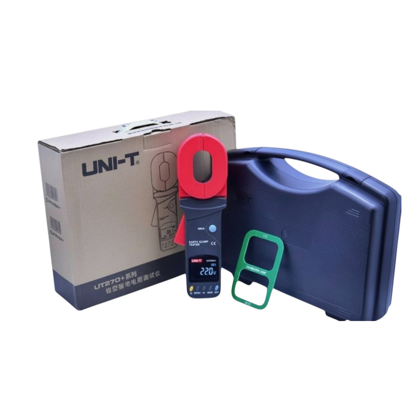 UNI-T multimeter with carrying case and box on a white background UNI-T Digital Clamp Type Insulation Tester 40A 600V UT278A+ Digital Resistance Tester Electx Electrical SUpply