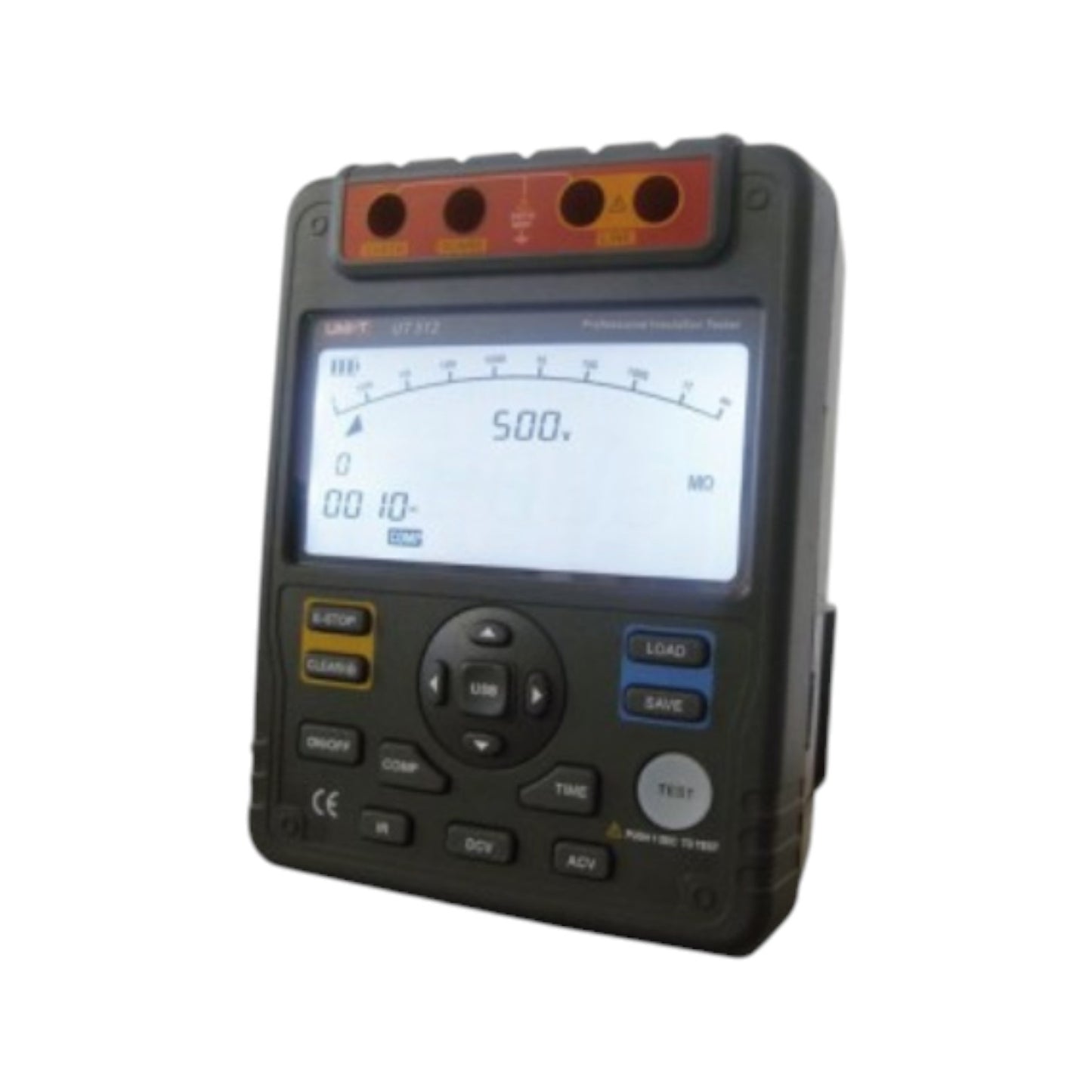 Digital multimeter with display and buttons on a white background UNI-T Digital Insulation Tester UT-512 Resistance Tester 500V to 2500V AC 600V DC Electx Electrical SUpply