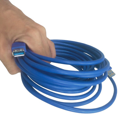 USB 3.0 Male to Female Extension Cable High Speed Blue 9 Meters