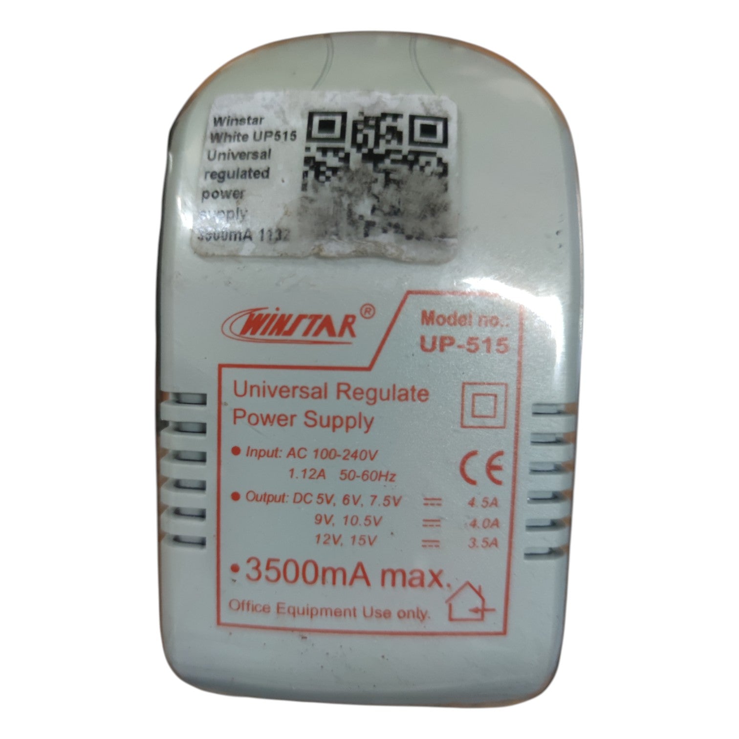 White power supply unit with Winstar branding and specifications on a white background