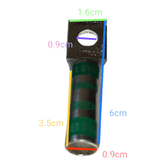 Hair clip with measurements marked on a white background