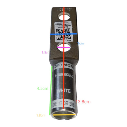 Measurement tool with labeled dimensions on a white background