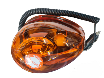 Warning Light Rotary Bulb Type 12V orange work safety light with coiled cord from China
