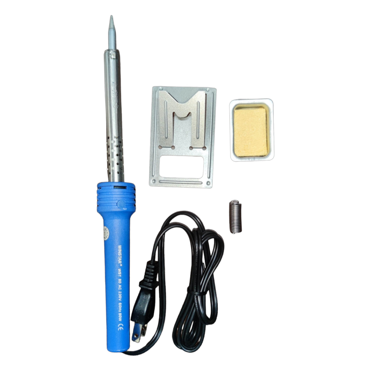 Winstar 30W soldering iron 220V with stand, cleaning sponge, and interchangeable tip for precision soldering