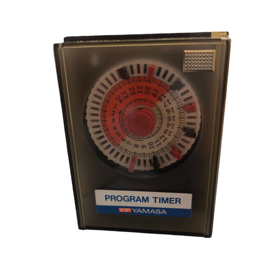 Yamasa 24 Hour Programmable Timer 3A 220V with easy-to-read dial for automatic control