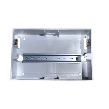 A rectangular metal electrical junction box with a sliding drawer-style bus bar and terminal blocks on the sides, shown on a plain white background.