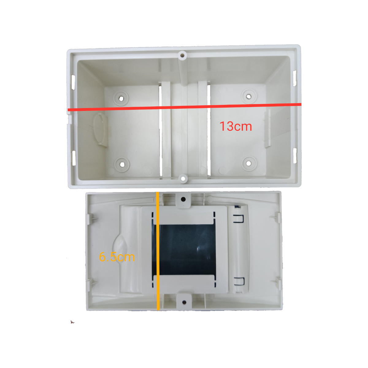 ZY 2-3 ways panel box for circuit breaker, sturdy plastic housing with mounting options for electrical installations