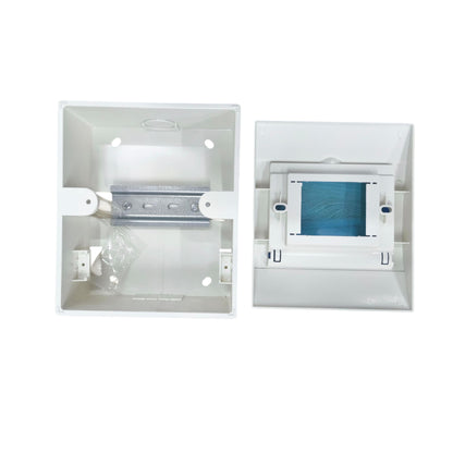 ZY 4 Ways Distribution Box Surface Type Plastic Base, 2-4 Ways Panel Board for Miniature Circuit Breaker, Panel Box, Electrical Box