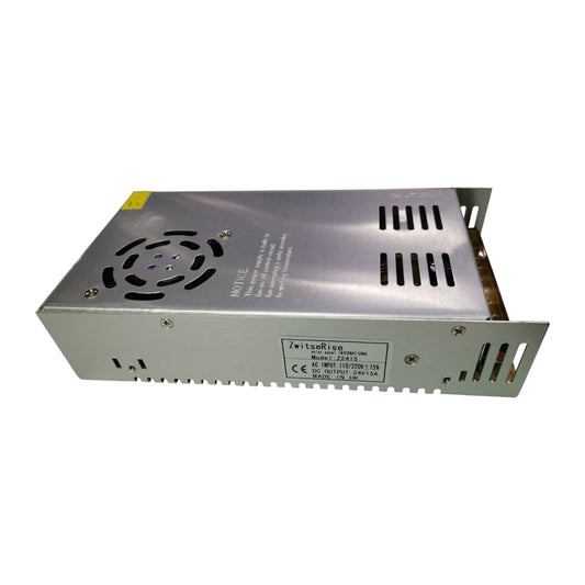 ZwitseRise Power Supply 24V 15A Regulated Output Input 220V LED Driver 360W CCTV Power Supply Z2415