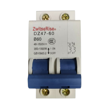 Electrical switch with 'ZwitserRise' branding on a white background