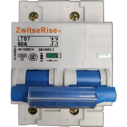 ZwitseRise electrical circuit breaker with blue contacts on a white background