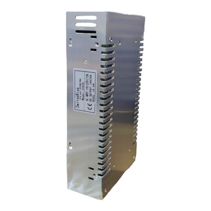 Rectangular electronic power supply unit on a white background