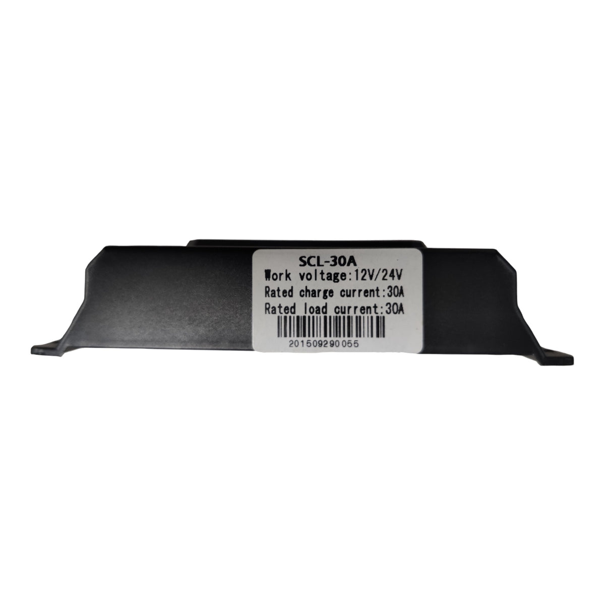 Black car bumper on a white background