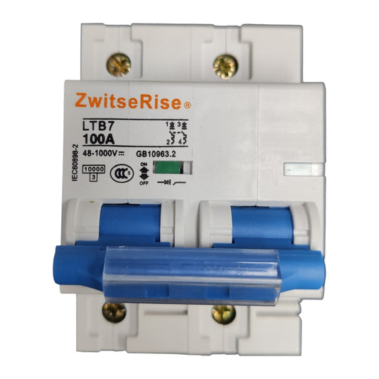 Electrical circuit breaker with ZwitseRise branding on a white background