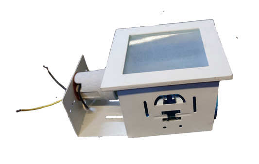 Downlight Fixture Square 5 Inches 1xE27 White with Glass Cover